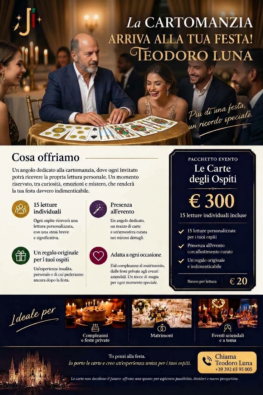 Volantino Cartomanzia Teodoro Luna